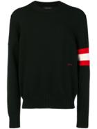 Calvin Klein 205w39nyc Striped Sleeve Sweater - Black