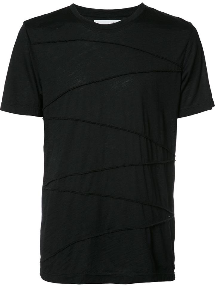 Private Stock Ribbed Detailing T-shirt - Black