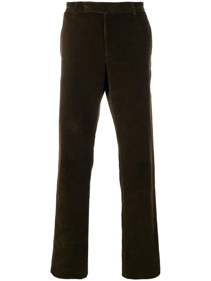 Holland & Holland Straight Leg Corduroy Trousers - Brown