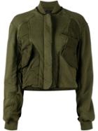 Haider Ackermann Panelled Cropped Bomber