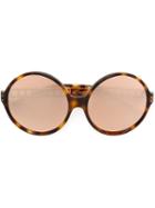 Linda Farrow Cage Frame Round Sunglasses