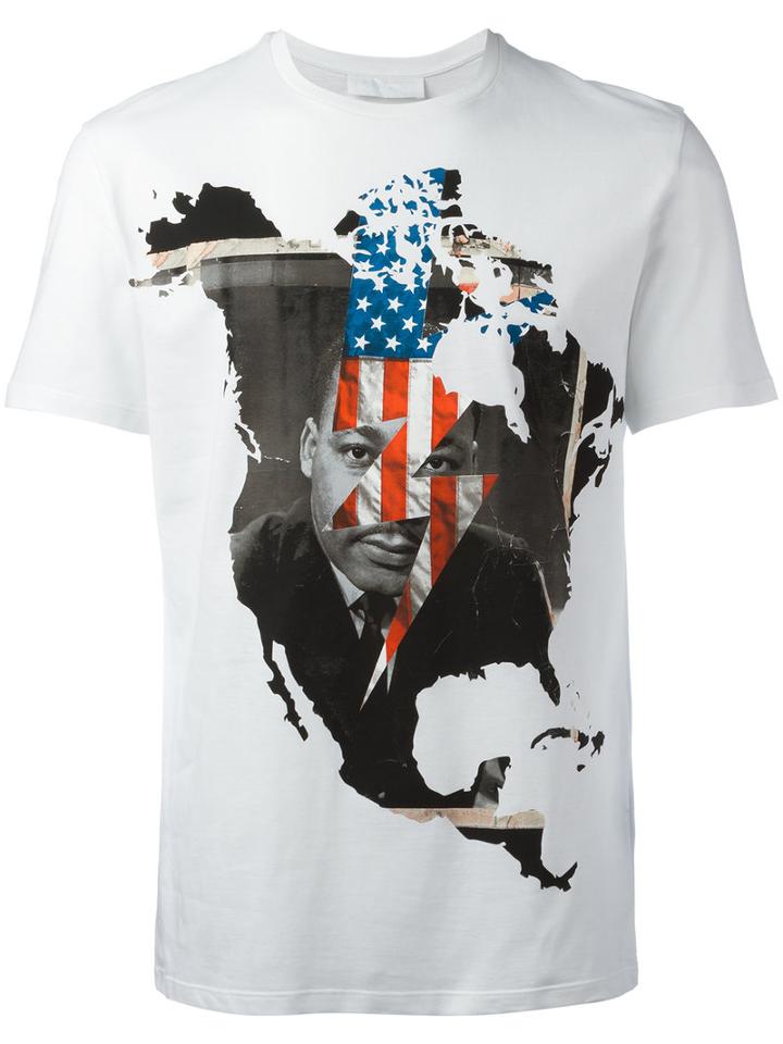 Neil Barrett Martin Luther King T-shirt, Men's, Size: Large, White, Cotton