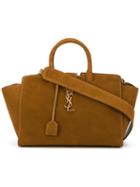 Saint Laurent Small 'monogram Cabas' Tote Bag, Women's, Nude/neutrals, Calf Suede