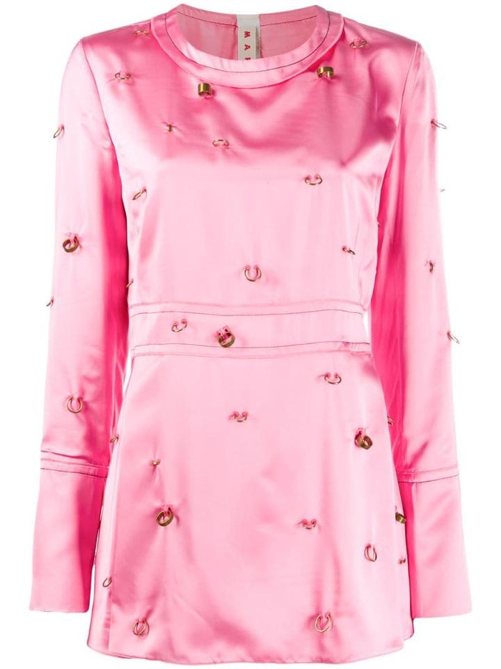 Marni Piercing Detail Blouse - Pink