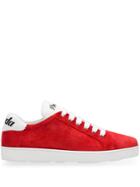 Prada Suede And Nappa Leather Sneakers - Red