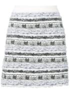 Thom Browne Check Tweed Yarn Miniskirt - Grey