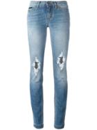 Dolce & Gabbana Ripped Jeans, Women's, Size: 40, Blue, Cotton/spandex/elastane