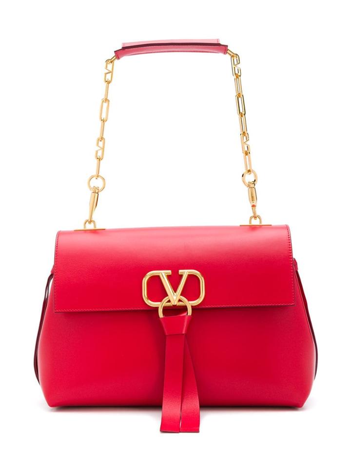 Valentino Vring Logo Shoulder Bag - Red