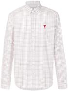 Ami Alexandre Mattiussi Button-down Shirt Chest Embroidery - White