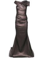 Talbot Runhof Moa Dress - Brown