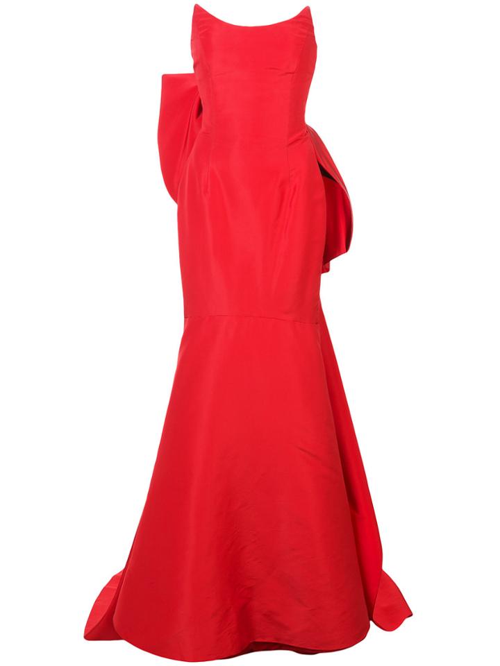 Oscar De La Renta Bow Flared Gown