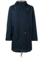 Adidas Originals Zipped Hooded Coat, Men's, Size: Large, Blue, Polyester/polyurethane