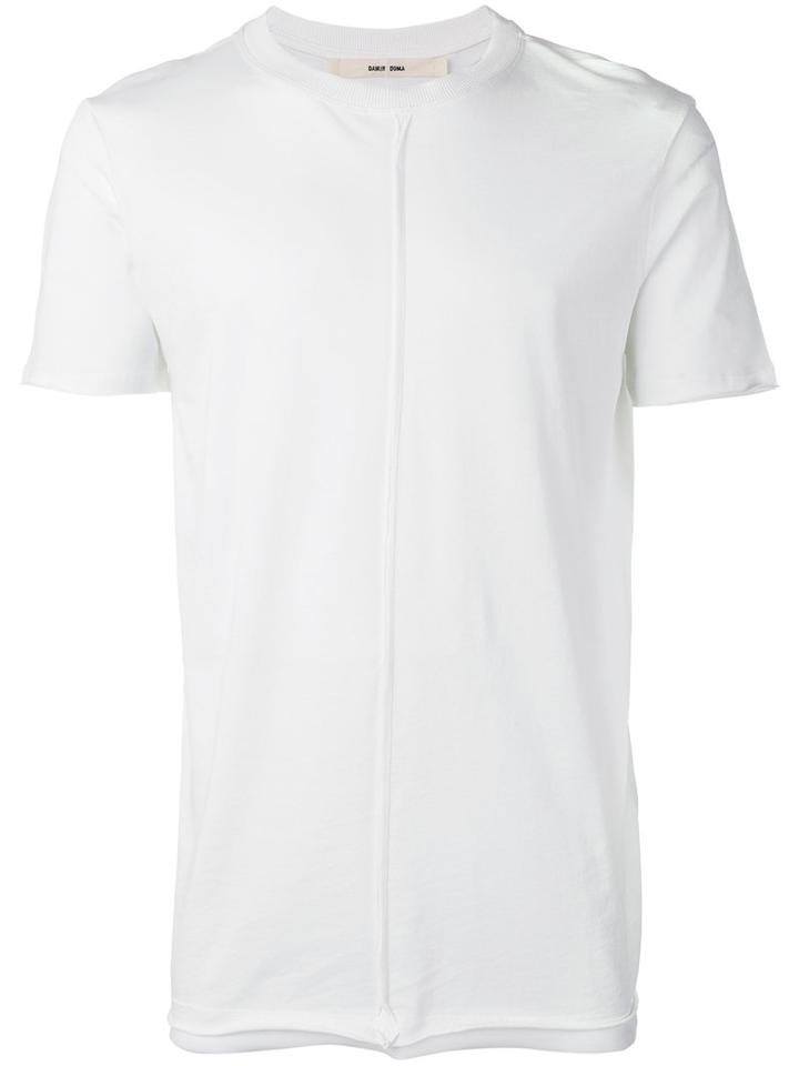 Damir Doma Piping Detail T-shirt, Men's, Size: Medium, White, Cotton