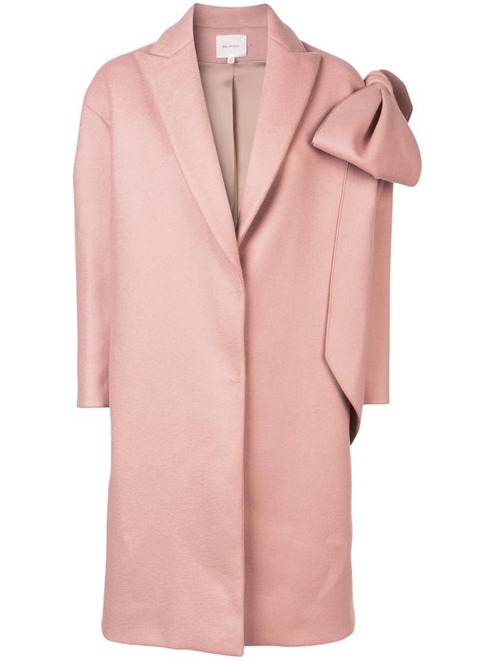Delpozo Classic Single-breasted Coat - Pink & Purple