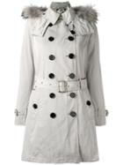 Burberry 'churchdale' Trenchcoat, Women's, Size: 4, Nude/neutrals, Polyester/cupro/polyamide