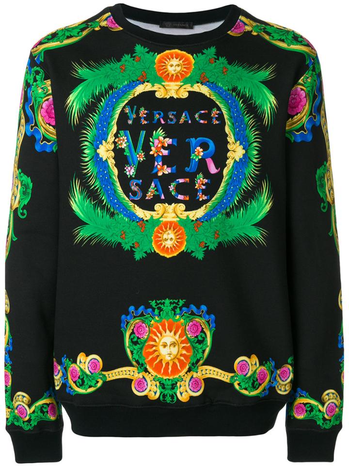Versace Beverley Palm Sweatshirt - Black