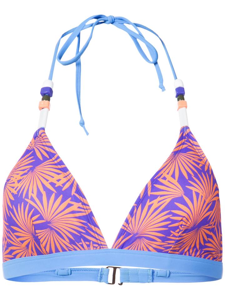 Dvf Diane Von Furstenberg Tropical Print Bikini Top - Pink & Purple