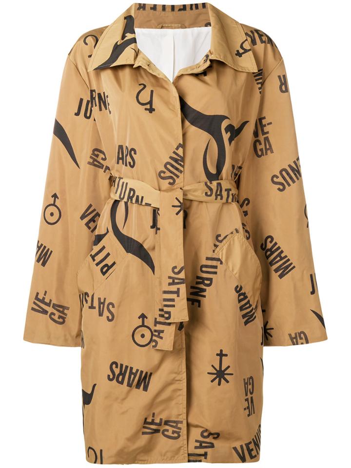 P.a.m. Printed Single Breasted Coat - Nude & Neutrals