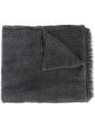 Frayed Edge Scarf, Women's, Brown, Modal/silk, Faliero Sarti