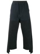 By Walid Asymmetric Patchwork Detail Trousers - Black