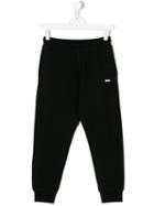 Dsquared2 Kids - Logo Plaque Tracksuit Bottoms - Kids - Cotton - 14 Yrs, Black