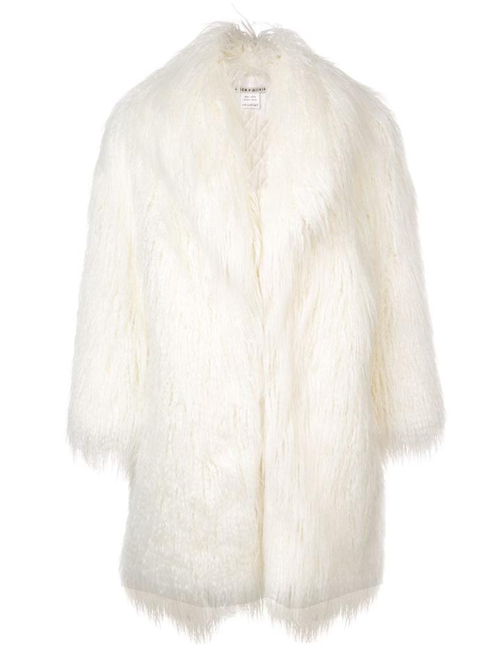 Alice+olivia Yetta Fur Jacket - White