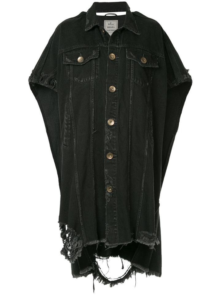 Maison Mihara Yasuhiro Deconstructed Distressed Shirt Dress - Black