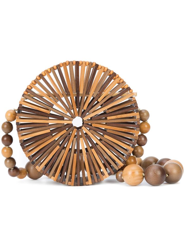 Cult Gaia Luna Clutch Bag - Brown