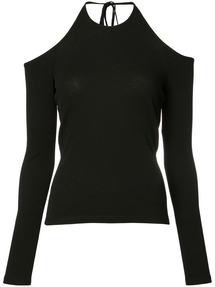 Rosetta Getty Cut-out Knitted Top, Women's, Size: Medium, Black, Cotton