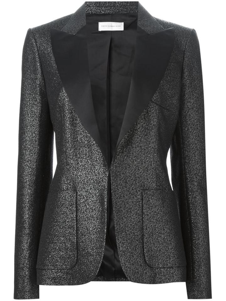 Faith Connexion Metallic Fitted Blazer