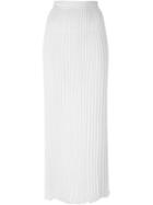 Joseph Pleated Maxi Skirt, Women's, Size: 36, White, Cupro