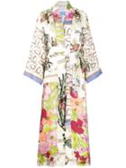 Rianna + Nina - Multi-printed Long Kimono Jacket - Women - Silk - One Size, Silk
