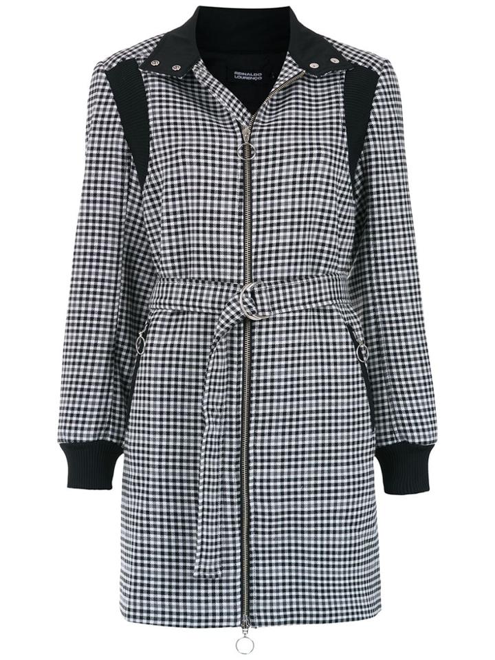 Reinaldo Lourenço Checked Coat - Black