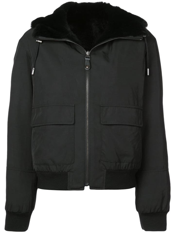 Yves Salomon Reversible Hooded Jacket - Black