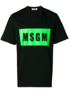 Msgm Box Logo T-shirt - Black