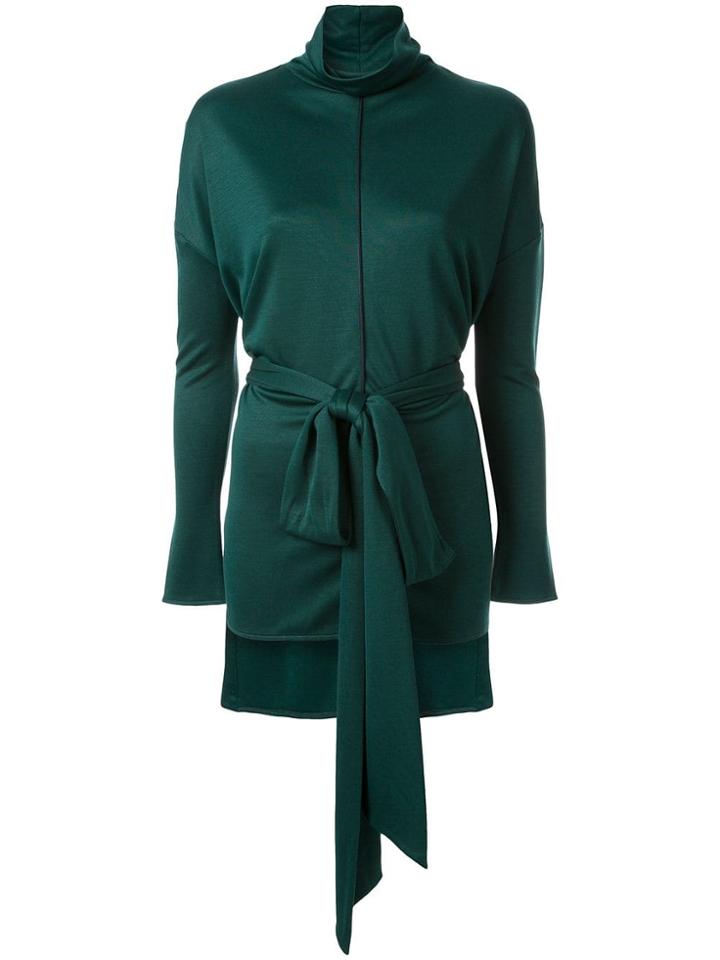 Layeur Tie Waist Blouse - Green