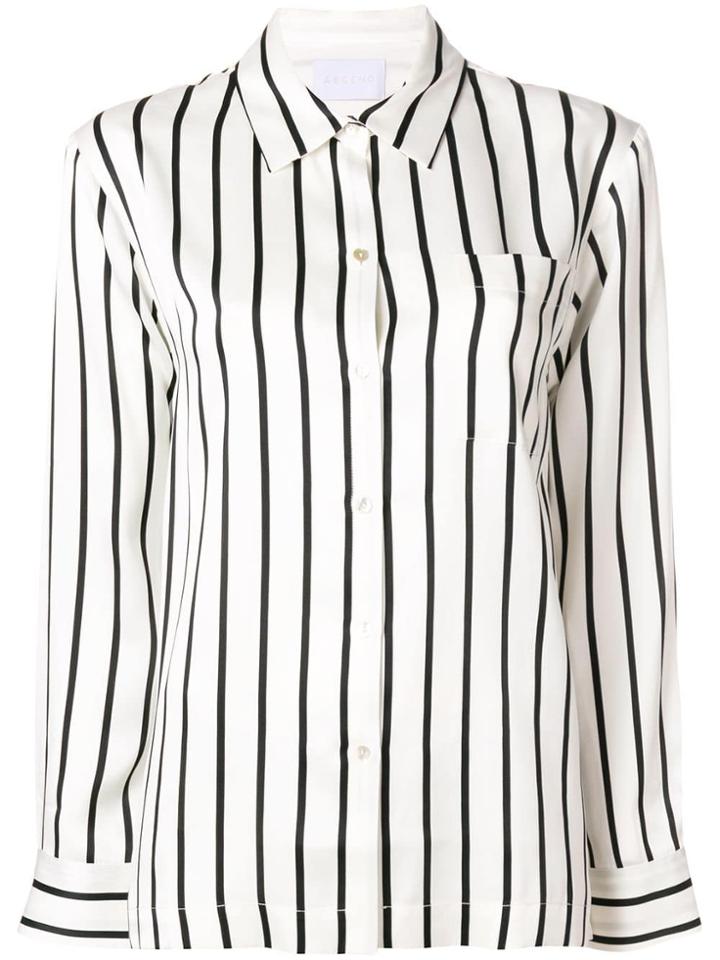 Asceno Striped Silk Shirt - Neutrals
