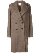 Tibi Double Breasted Coat - Brown