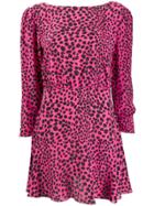 Rixo Kyla Leopard Print Dress - Pink