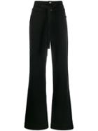 J Brand Belted High-rise Flared Jeans - Black