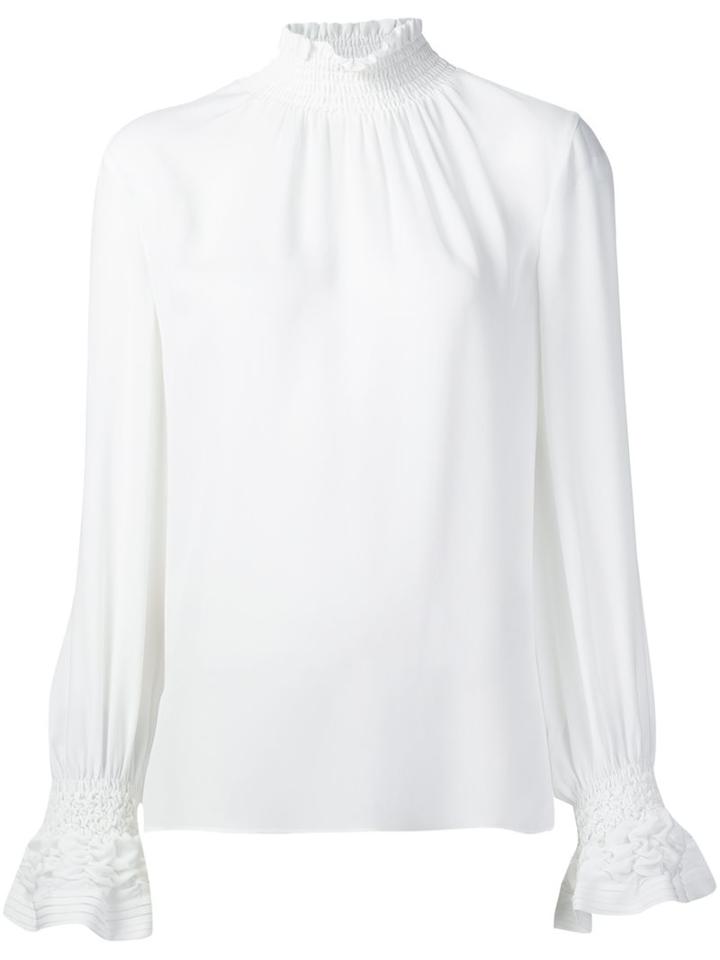 Kobi Halperin High Neck Blouse, Women's, Size: Medium, White, Silk