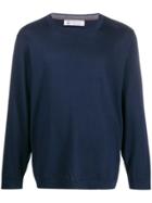 Brunello Cucinelli Fine Knit Crewneck Sweater - Blue