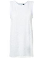 Vera Wang Lace Panel Tank Top - White