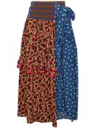 Marni Wrap Skirt With Ruffles - Brown