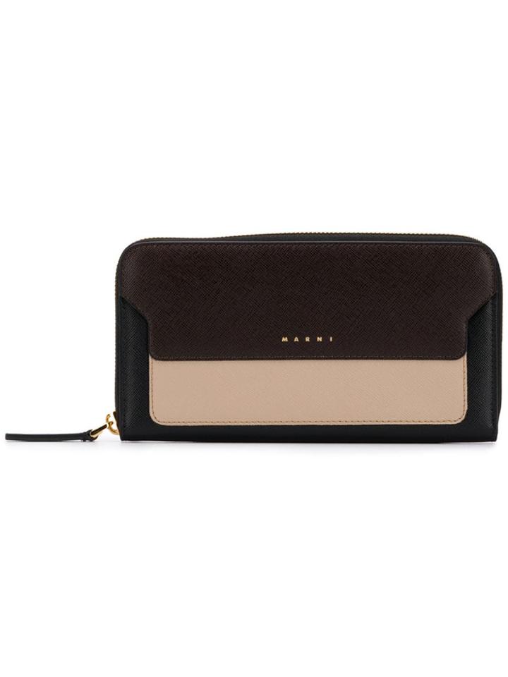 Marni Rectangular Zip-around Wallet - Black