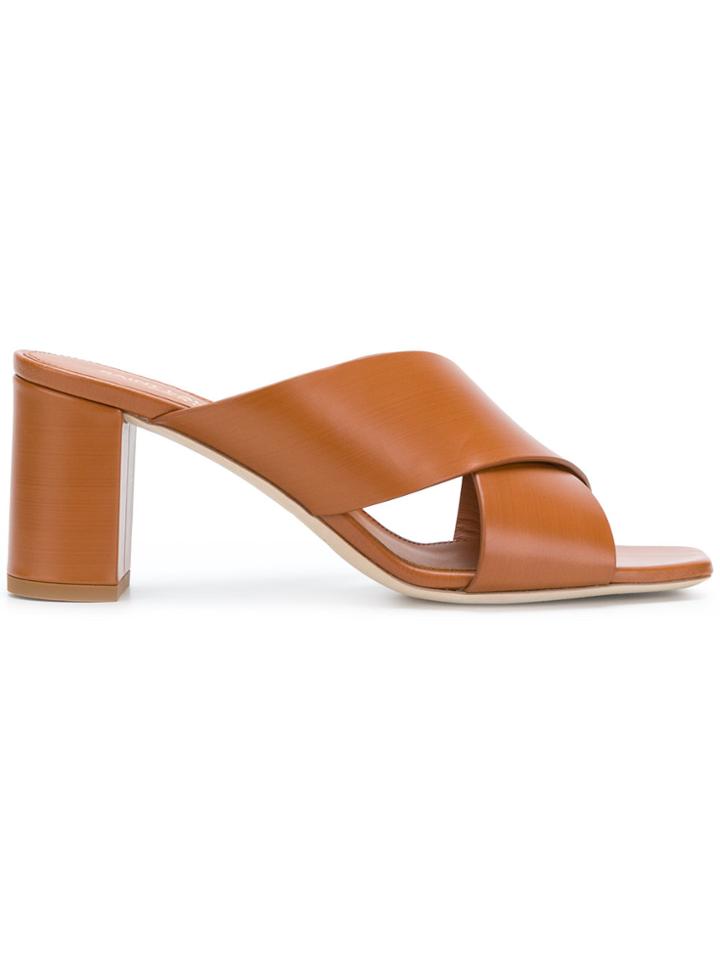 Saint Laurent Lou Lou 70 Sandals - Brown