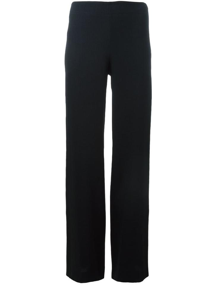 Helmut Lang Straight Leg Trousers, Women's, Size: 2, Blue, Ramie/spandex/elastane/viscose