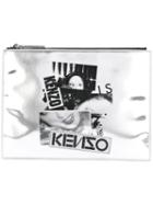 Kenzo - Antonio Lopez Clutch - Women - Leather - One Size, Grey, Leather