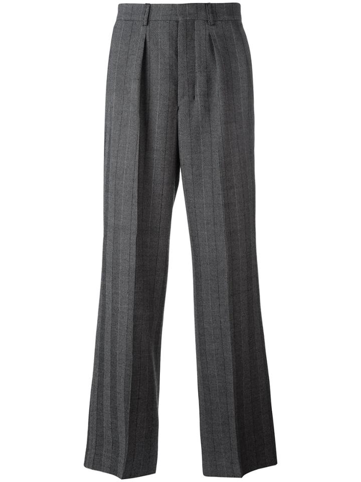 Ami Alexandre Mattiussi Box Pleated Wide Trousers - Black