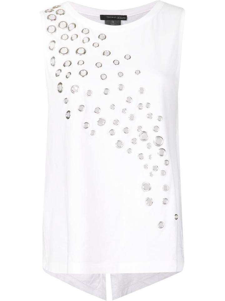 Thomas Wylde 'gleam' Top, Women's, Size: Xs, White, Cotton